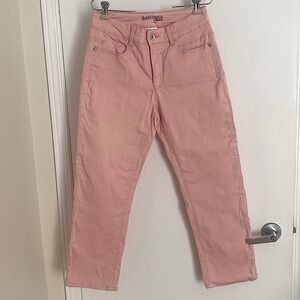 Santana Pink Cotton Stretch Pants with 2 back pockets and metal zipper Size 8
